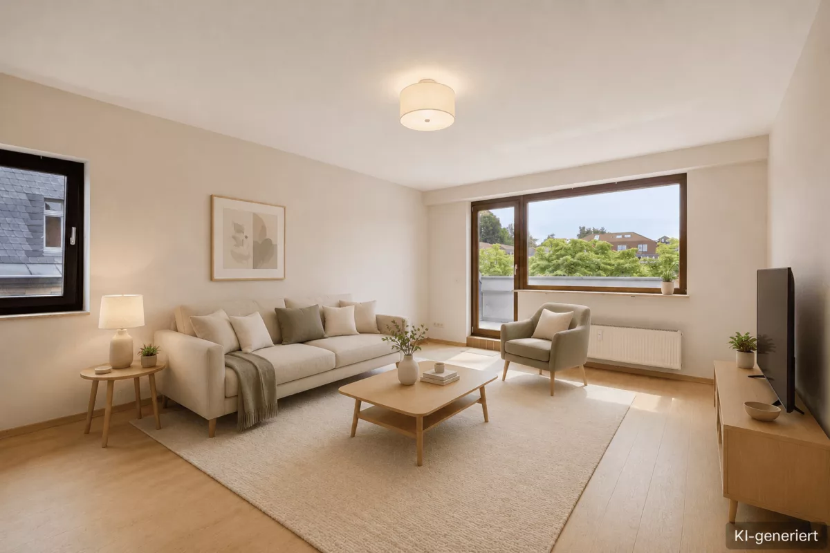 Wohnzimmer_Blick zum Balkon_KI Variante nachher