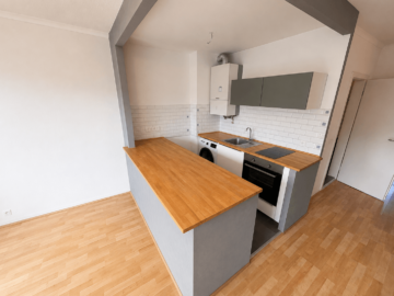 Modernisierte 2-Zimmer-Wohnung mit offenem Wohnkonzept und Balkon in Düsseldorf Flingern - Wohnung Düsseldorf mit KI bearbeitet, 15_01_13 (19011)