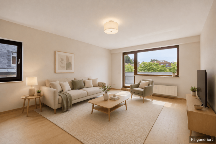Wohnzimmer_Blick zum Balkon_KI Variante nachher